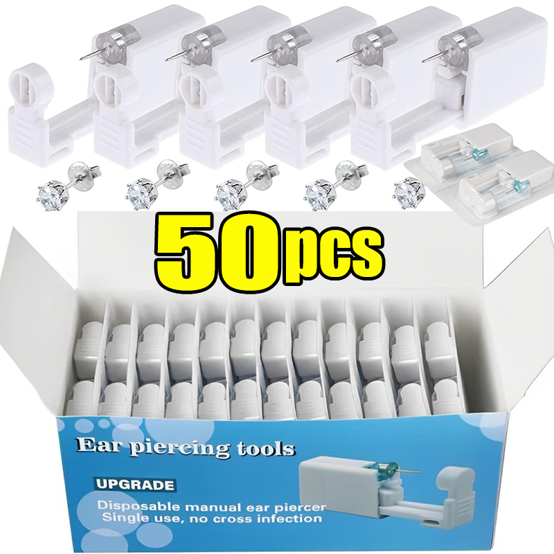 Body Jewelry Factory - 1/50pcs Ear Piercing Gun Disposable Disinfect