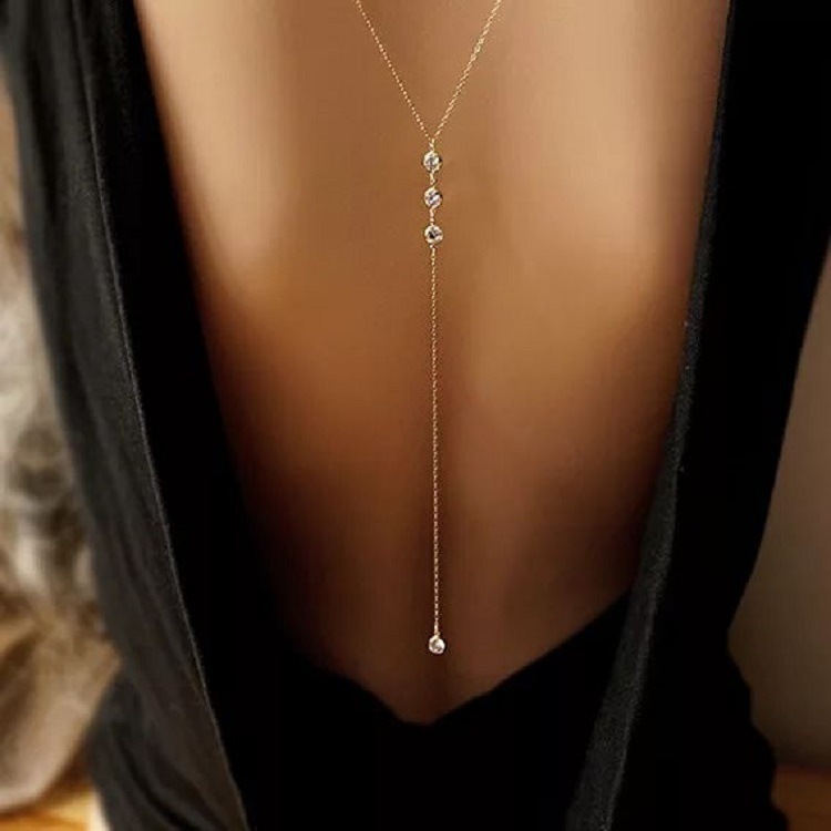 Body Jewelry Beach - New Rhinestone Sexy Women's Back Chain