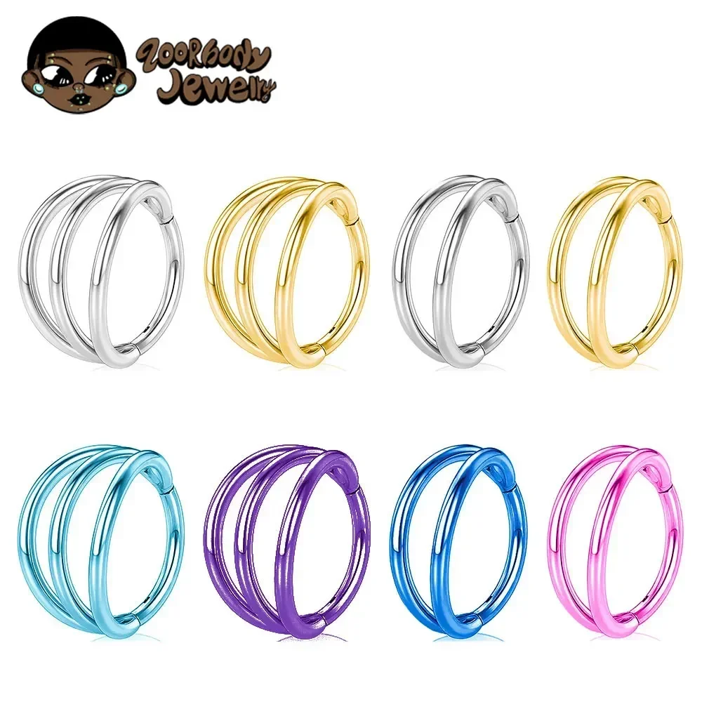 Zoor Body Jewelry - ASTM F136 Titanium 3 Layer Hinged