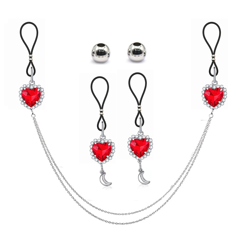 Body Jewelry Nipple Chain - Non Piercing Body Jewelry Adjustable Nipple