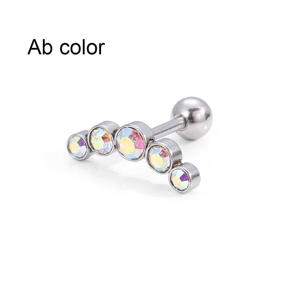 Body Jewelry And Earrings - 1Pcs Fashion 16G Crystal Gem Opal