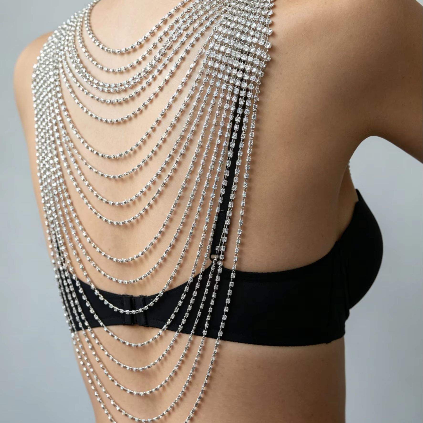 Body Jewelry Gold - Stylish Multi-Layer Body Chain for Banquets