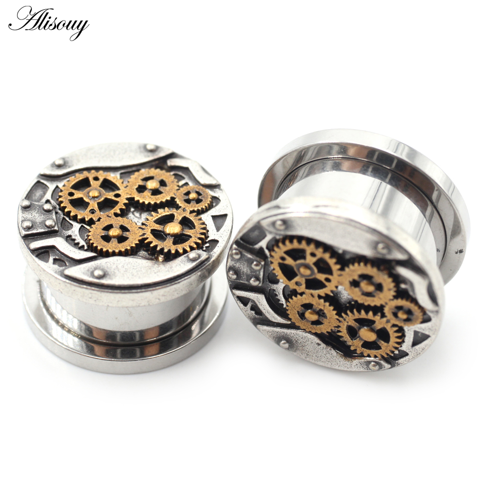 Body Jewelry Factory - Alisouy 2PCS Punk Machine Gear Thread
