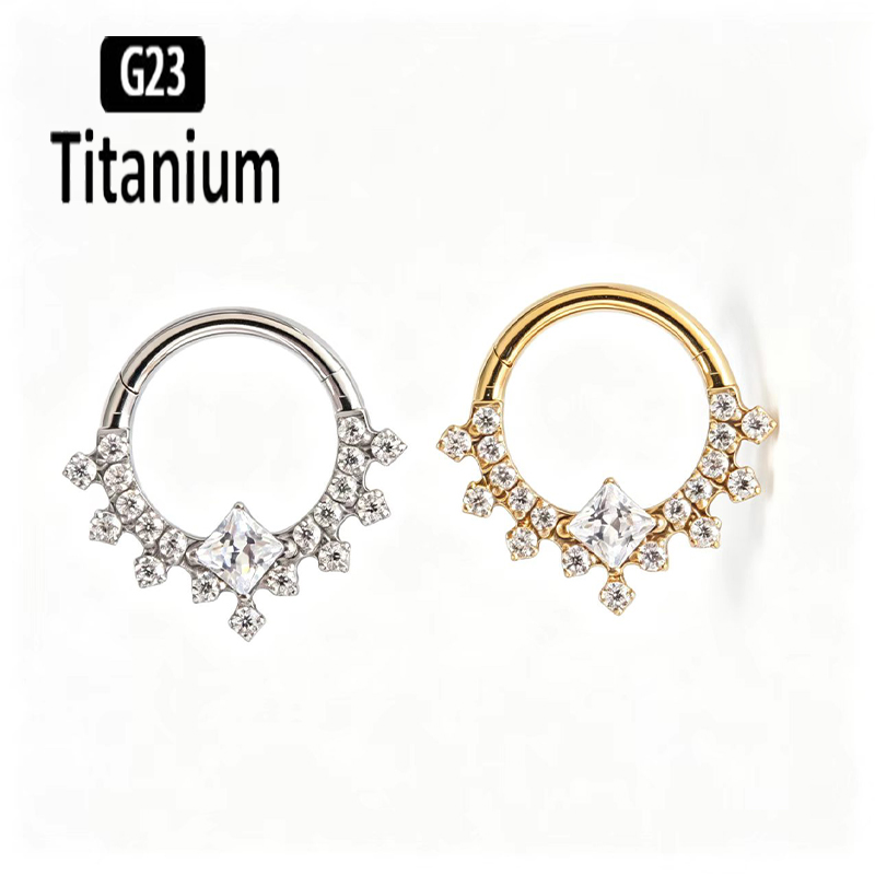 Body Jewelry Quality - G23 Titanium High Quality Plane CZ