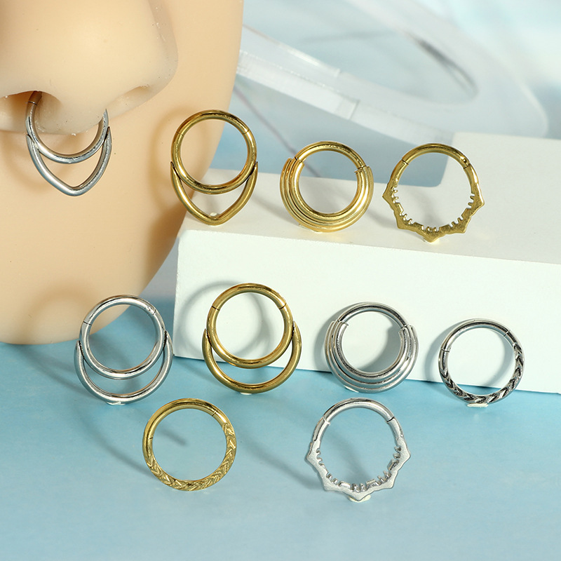Nose Hoop Earrings Metal Nose  - Body Jewelry And Earrings review and price