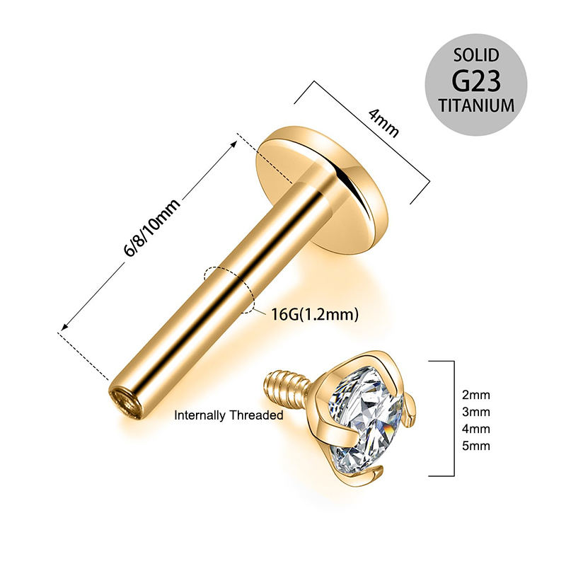 16G Titanium Internally Thread - Body Jewelry And Earrings review and price