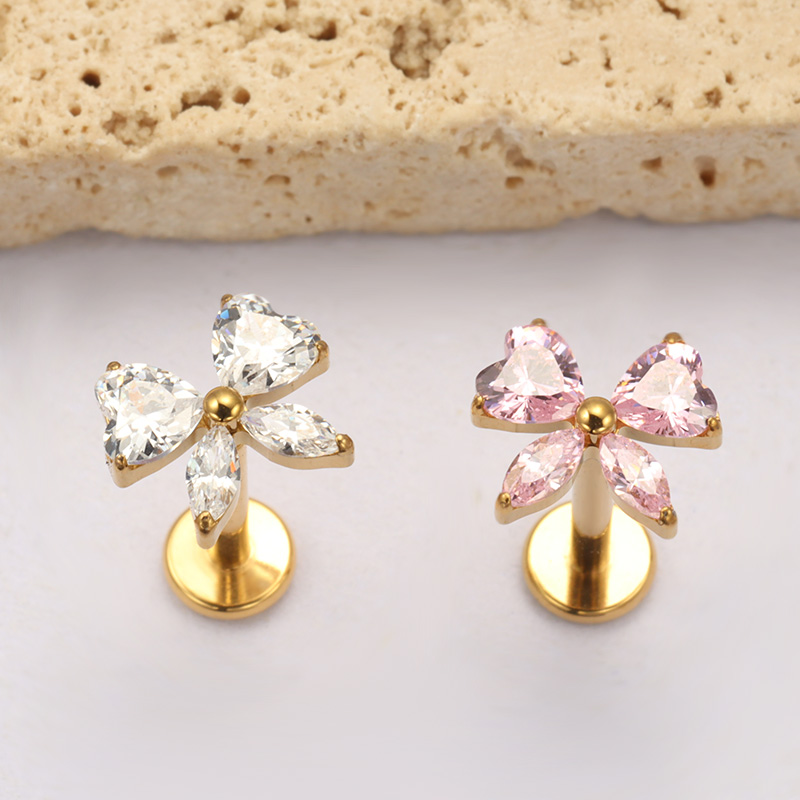 ASTM F136 TItanium Heart CZ Bo - Zoor Body Jewelry review and price