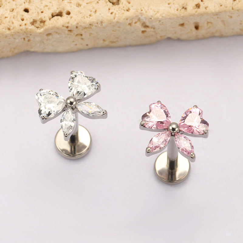 ASTM F136 TItanium Heart CZ Bo - Zoor Body Jewelry review and price
