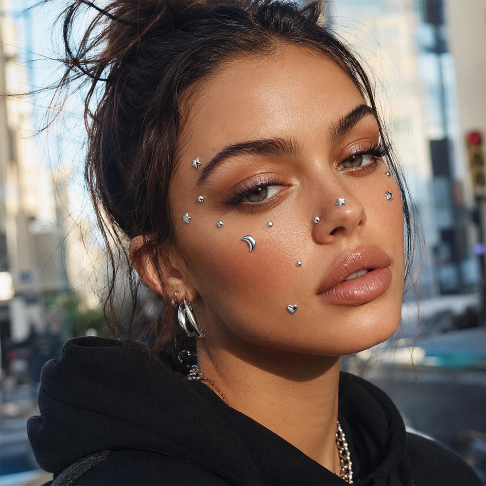 Fake Piercings Balls Stick on  - Body Jewelry Piercing review and price