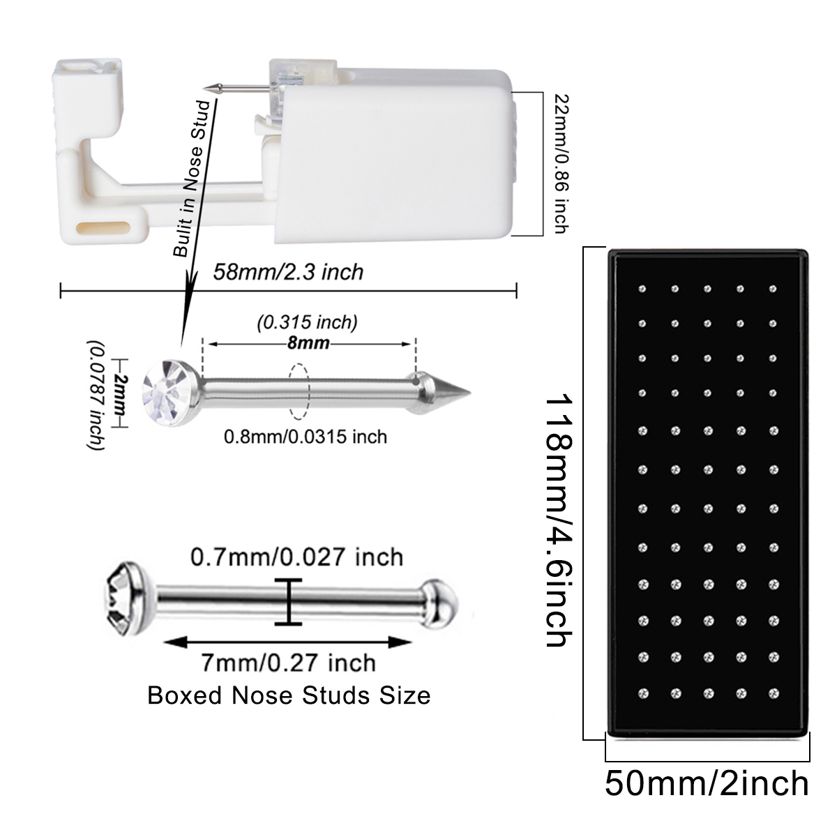 61pcs Nose Piercing Kit Includ - Body Jewelry Factory review and price