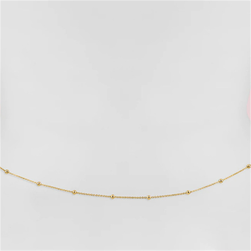 Girls Simple Beaded Belly Chai - Body Jewelry Gold review and price