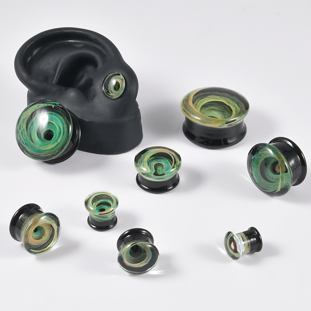 Pair Quality Glass Vortex Ear  - Body Jewelry Quality review and price