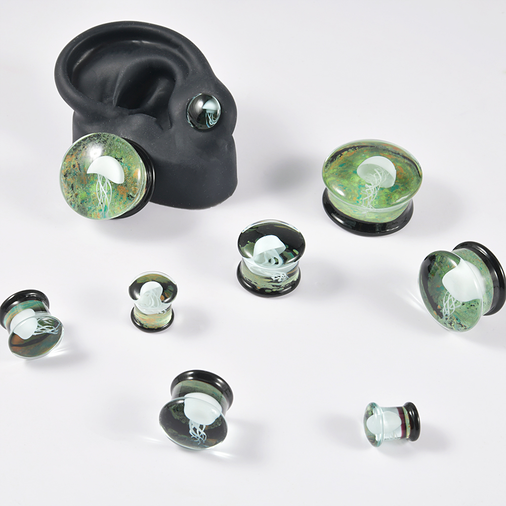Pair Quality Glass Vortex Ear  - Body Jewelry Quality review and price