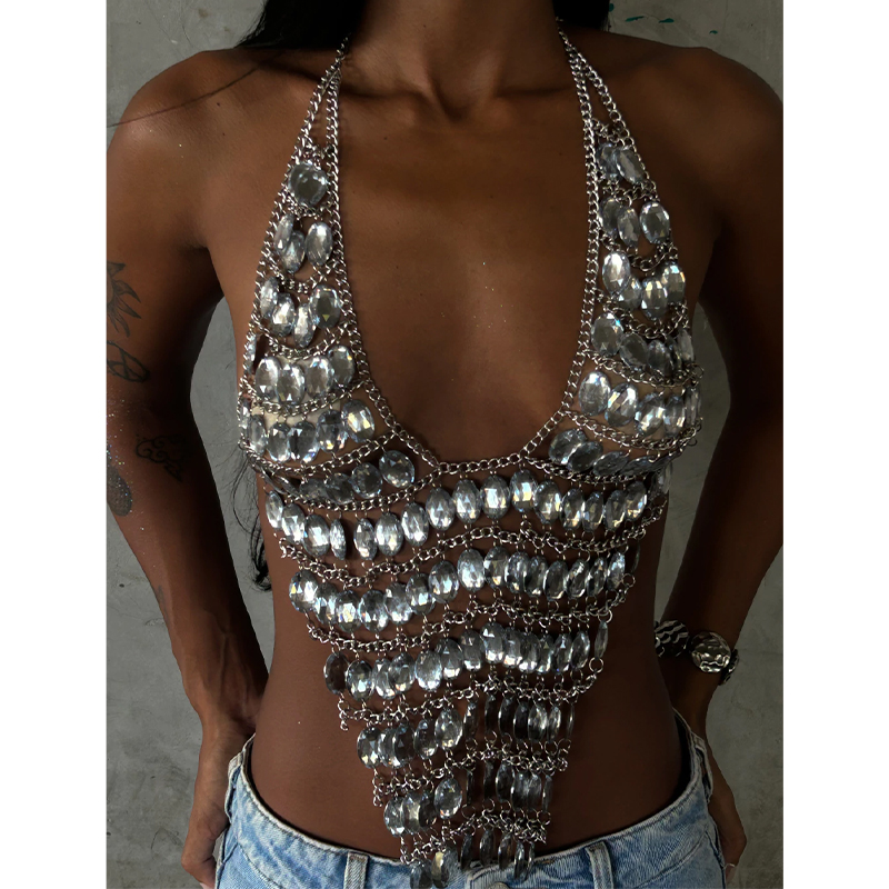 Handmade Backless Rhinestone S - Body Jewelry Gold review and price