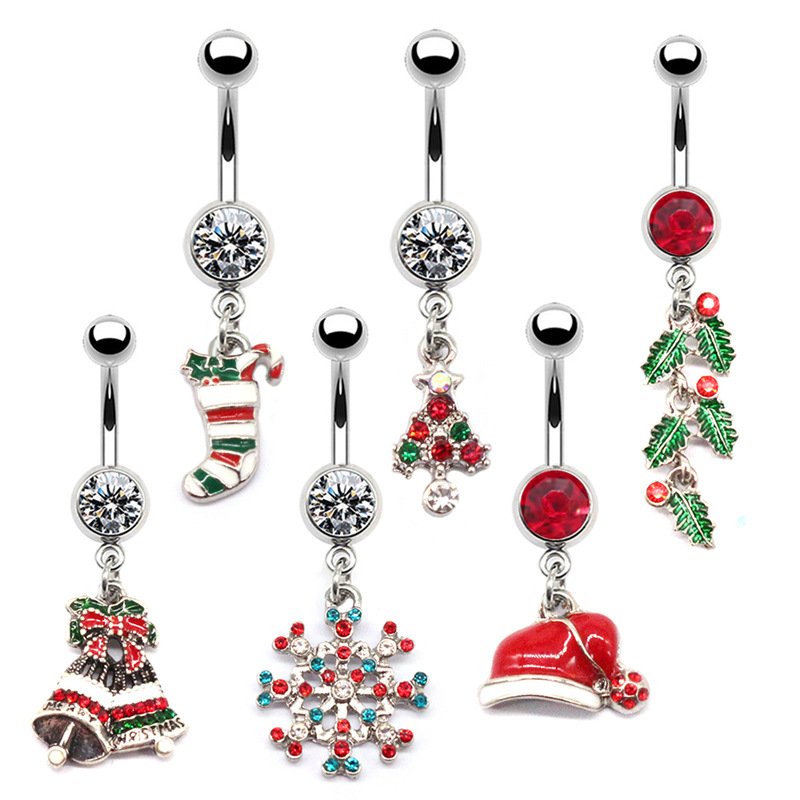 Christmas Series Navel Ring Fo - Body Jewelry Factory review and price