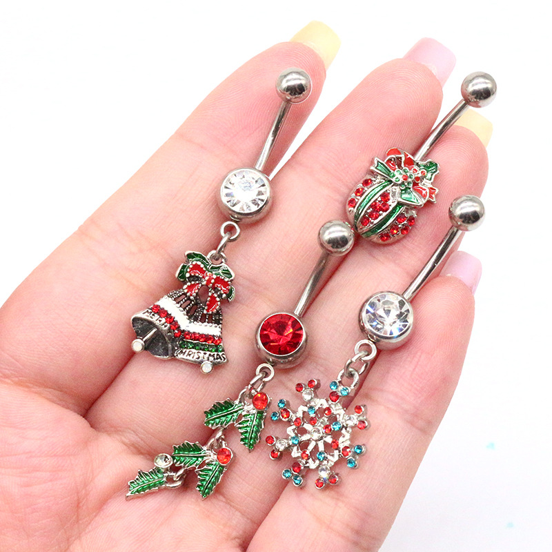 Christmas Series Navel Ring Fo - Body Jewelry Factory review and price