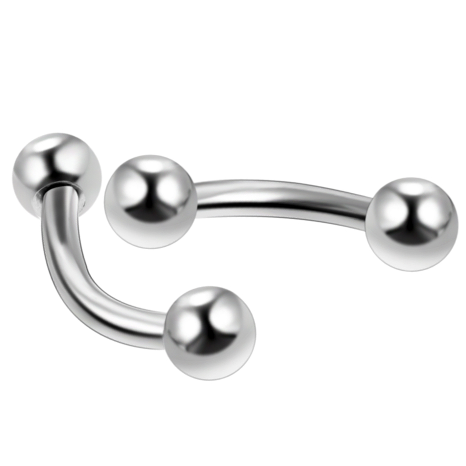10Pcs/lot Steel Eyebrow Banana - Zoor Body Jewelry review and price