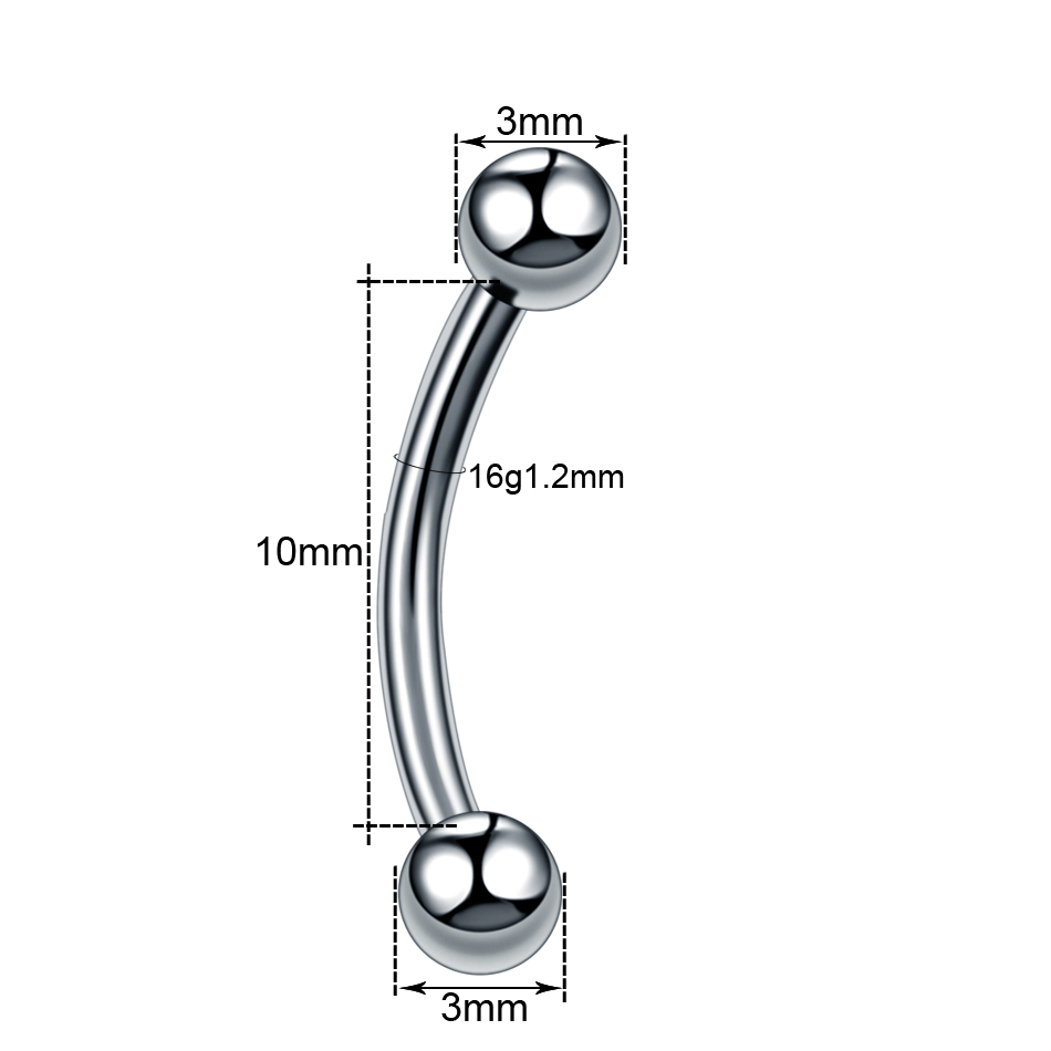 10Pcs/lot Steel Eyebrow Banana - Zoor Body Jewelry review and price