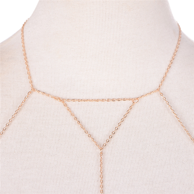 Gold Silver Fashion Link Chain - Body Jewelry Gold review and price