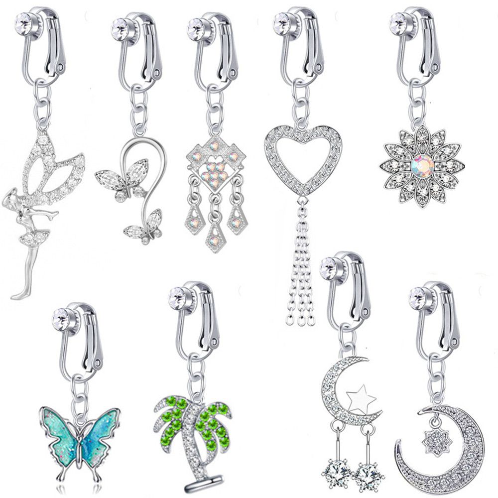 Faux Fake Belly Butterfly Fake - Body Jewelry And Earrings review and price