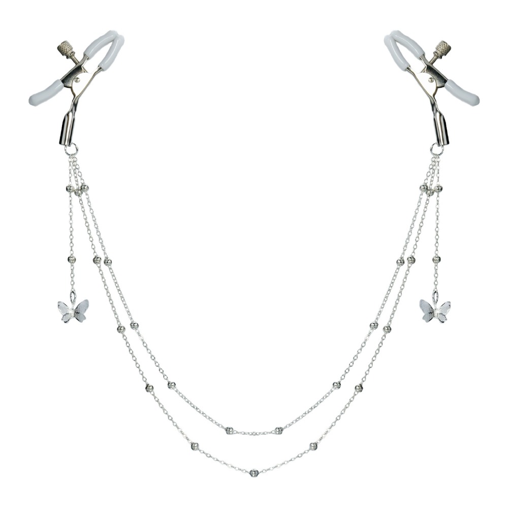 Sexy Butterfly Nipple Clamps C - Body Jewelry Nipple Chain review and price