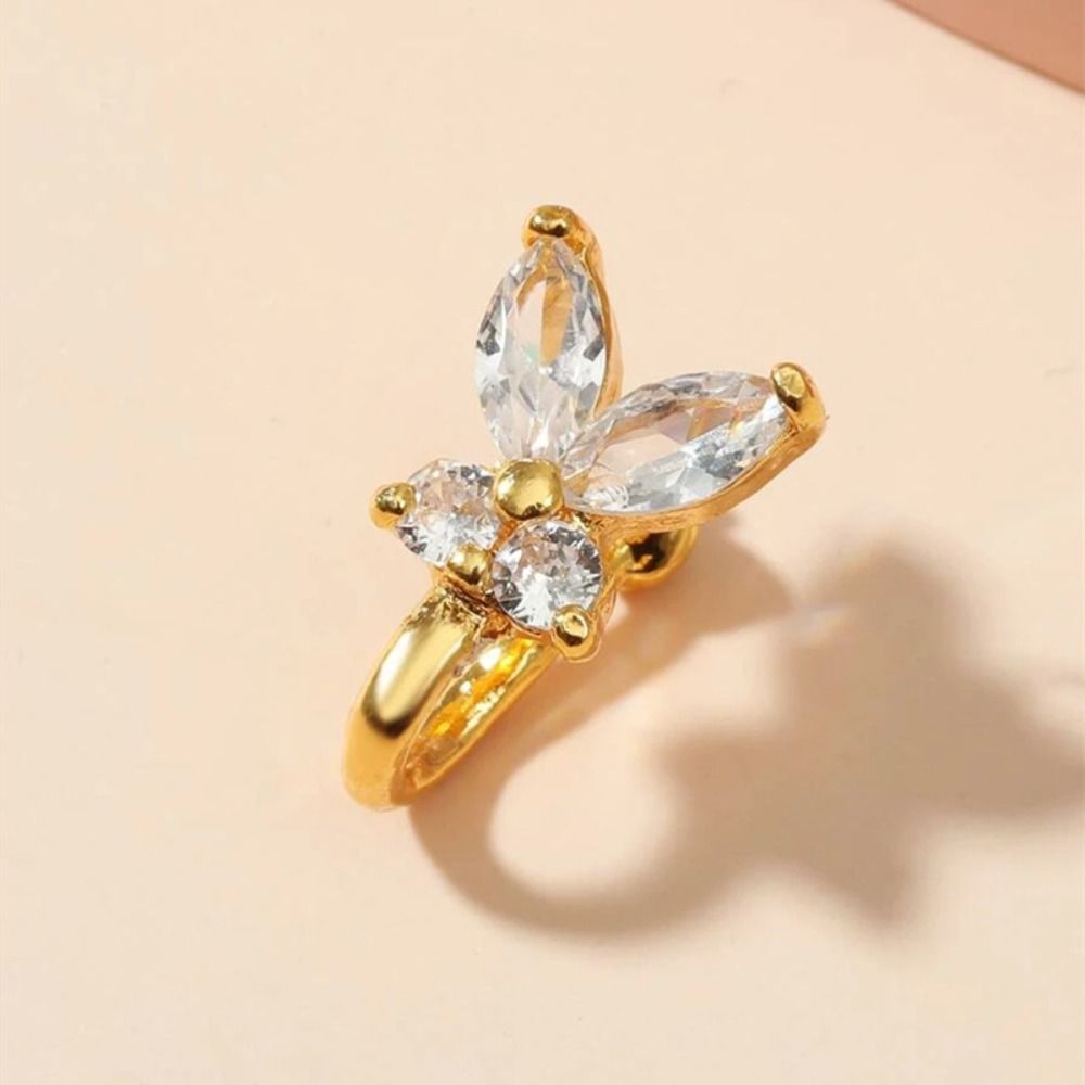 Rhinestone Butterfly Nose Ring - Body Jewelry And Earrings review and price