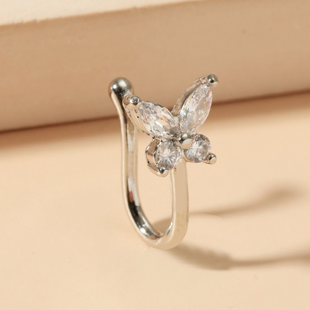 Rhinestone Butterfly Nose Ring - Body Jewelry And Earrings review and price