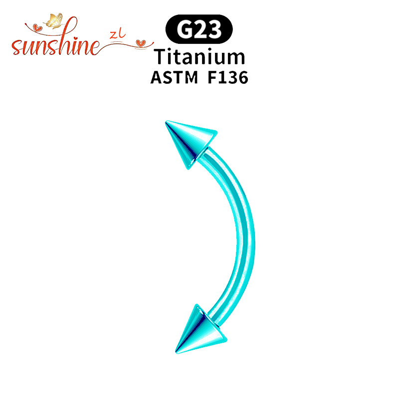 1PC G23 Titanium Spike Curved  - Zoor Body Jewelry review and price