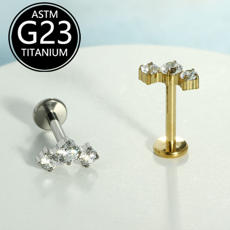 F136 Titanium Lip Ring Lightni - Body Jewelry Factory review and price
