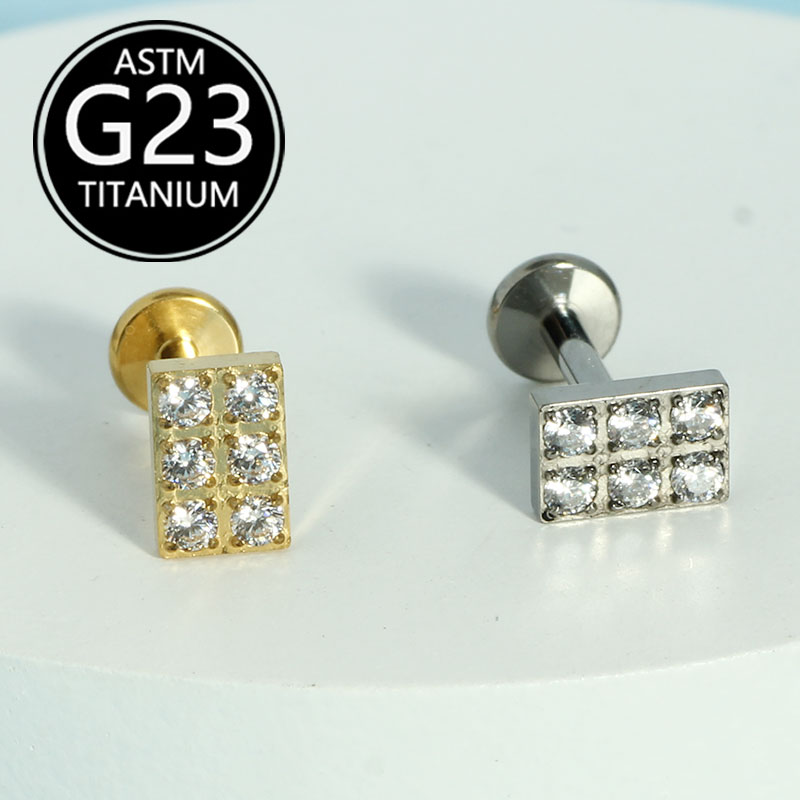 F136 Titanium Lip Ring Lightni - Body Jewelry Factory review and price