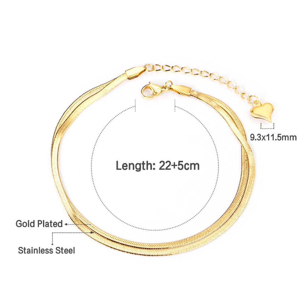LUXUSTEEL Fashion Double Flat  - Body Jewelry Leg Chain review and price