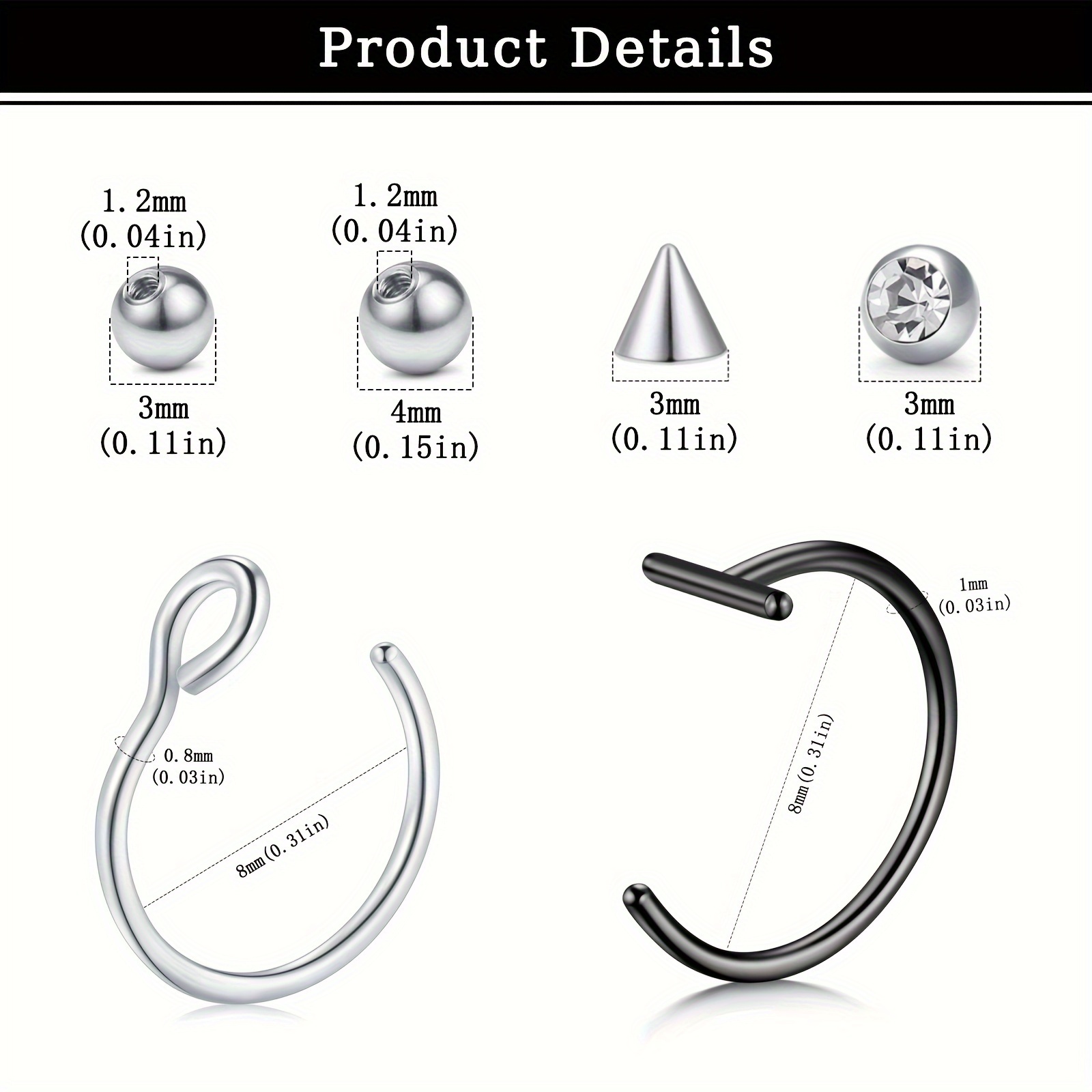 Fake Piercings Fake Lip Ring F - Body Jewelry And Earrings review and price