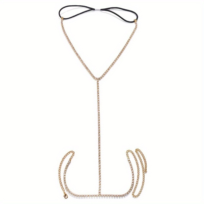 1 piece of sparkling rhineston - Body Jewelry Leg Chain review and price