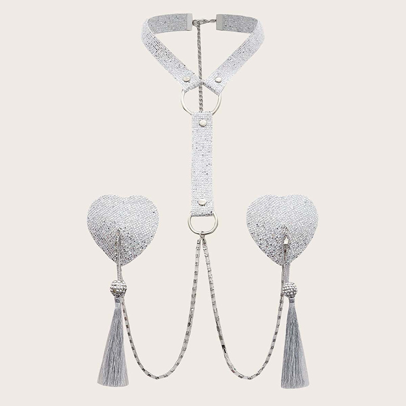 Western Fringe Pasties Chain w - Body Jewelry Nipple Chain review and price