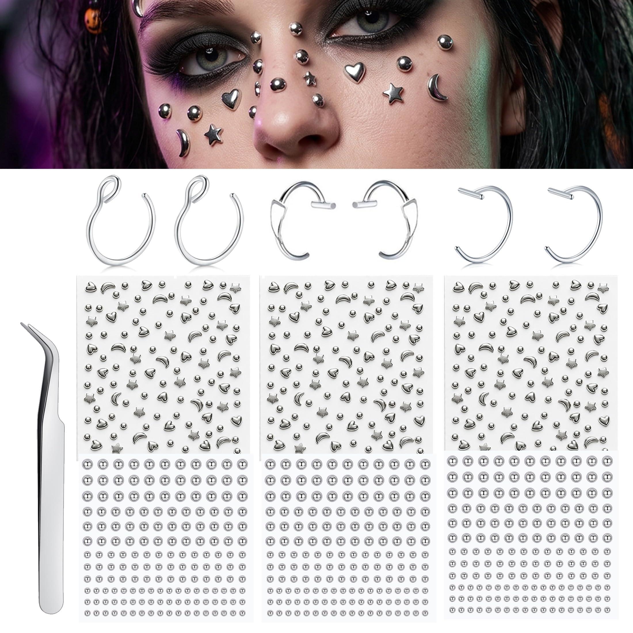Fake Piercings Balls Stick on  - Body Jewelry Piercing review and price