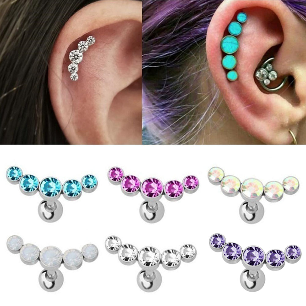 1Pcs Fashion 16G Crystal Gem O - Body Jewelry And Earrings review and price