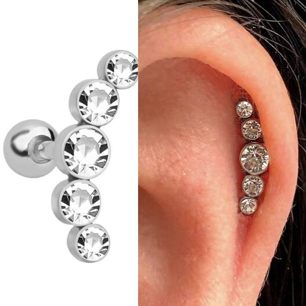 1Pcs Fashion 16G Crystal Gem O - Body Jewelry And Earrings review and price