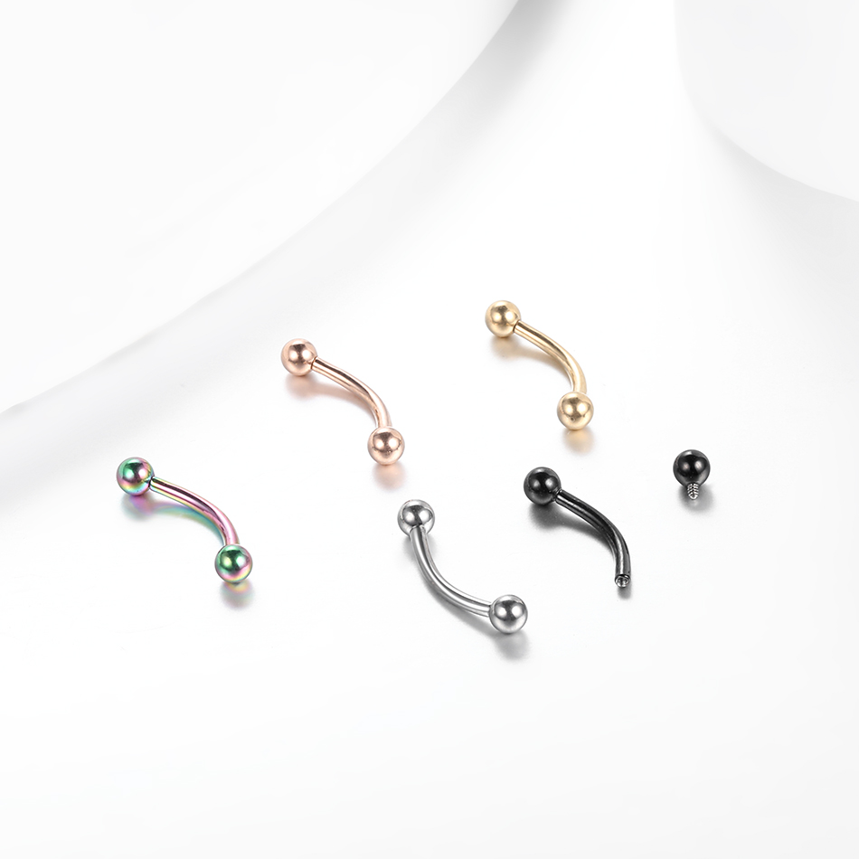 1PC Titanium Curved Barbells I - Zoor Body Jewelry review and price