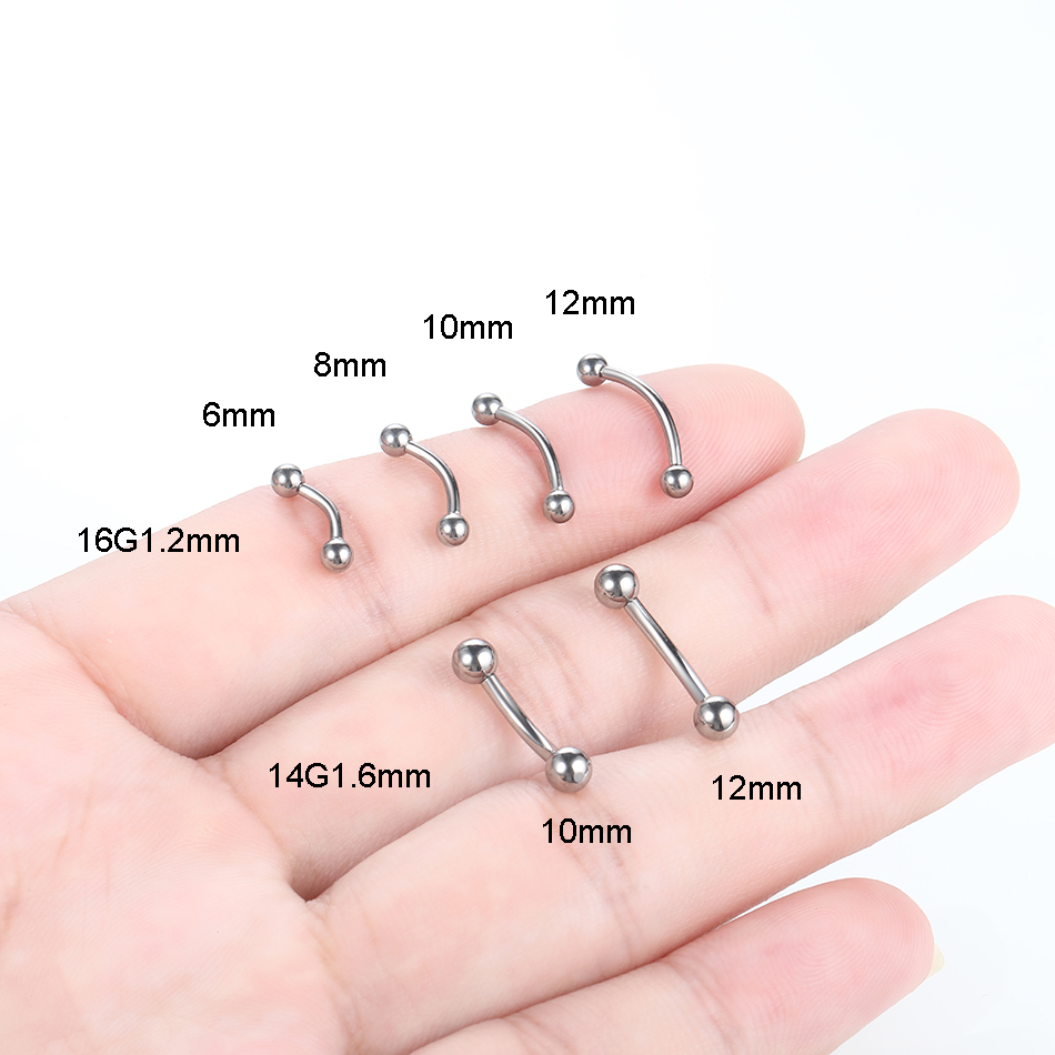 1PC Titanium Curved Barbells I - Zoor Body Jewelry review and price