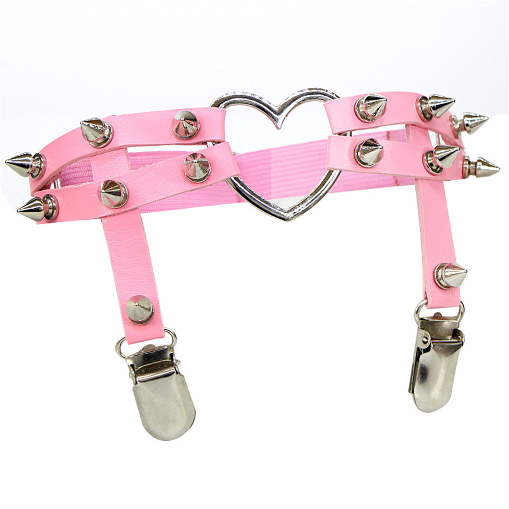 1Pcs Women Punk Goth Heart PU  - Body Jewelry Leg Chain review and price