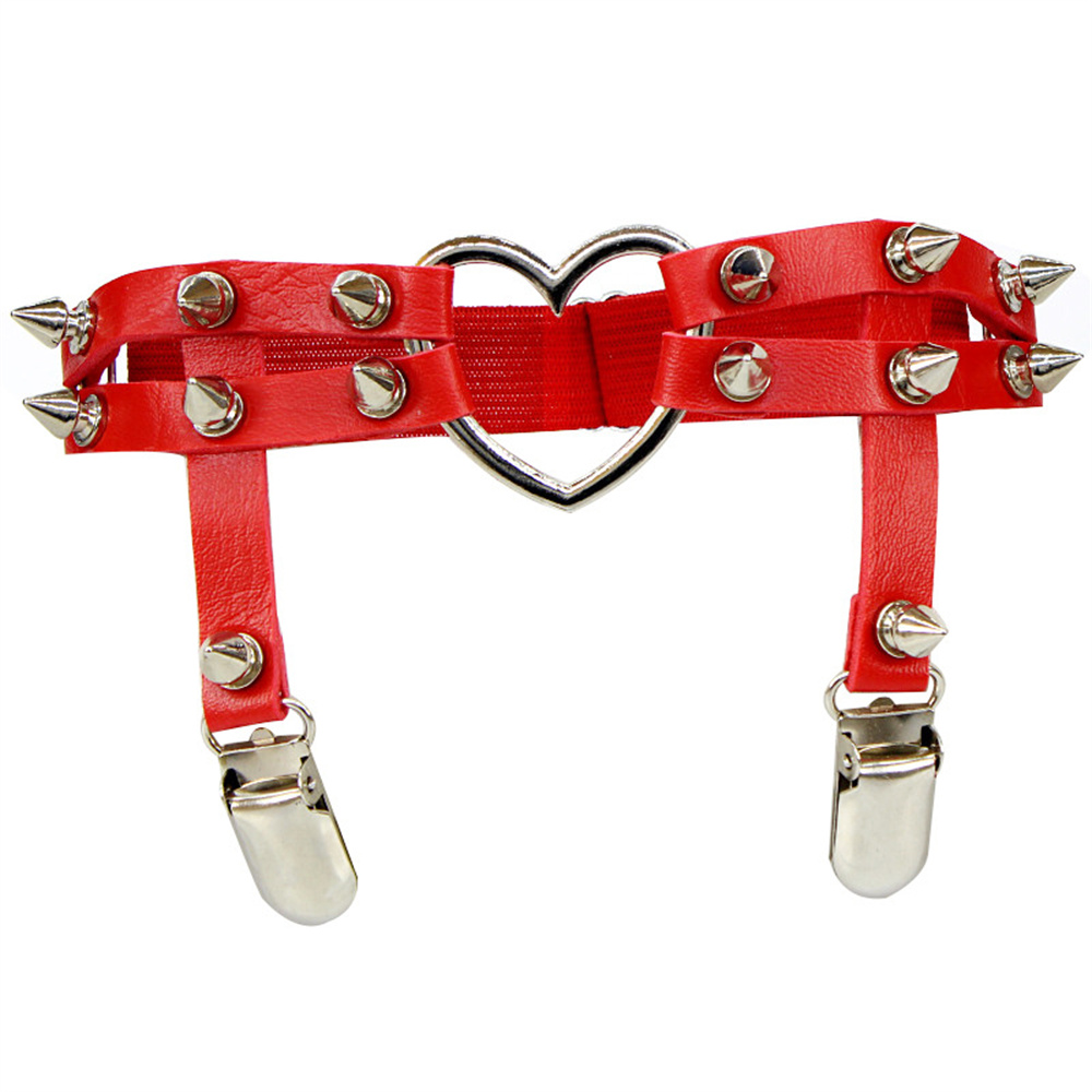 1Pcs Women Punk Goth Heart PU  - Body Jewelry Leg Chain review and price