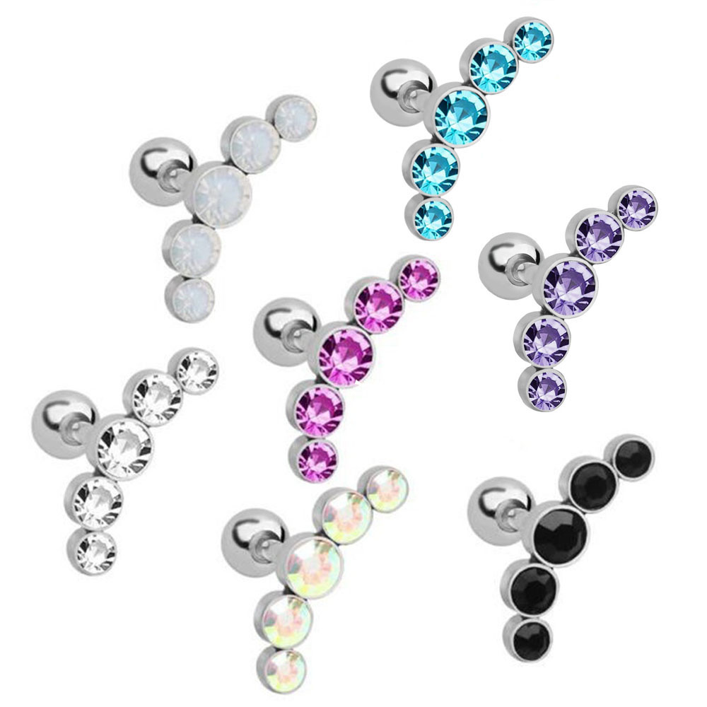 1Pcs Fashion 16G Crystal Gem O - Body Jewelry And Earrings review and price