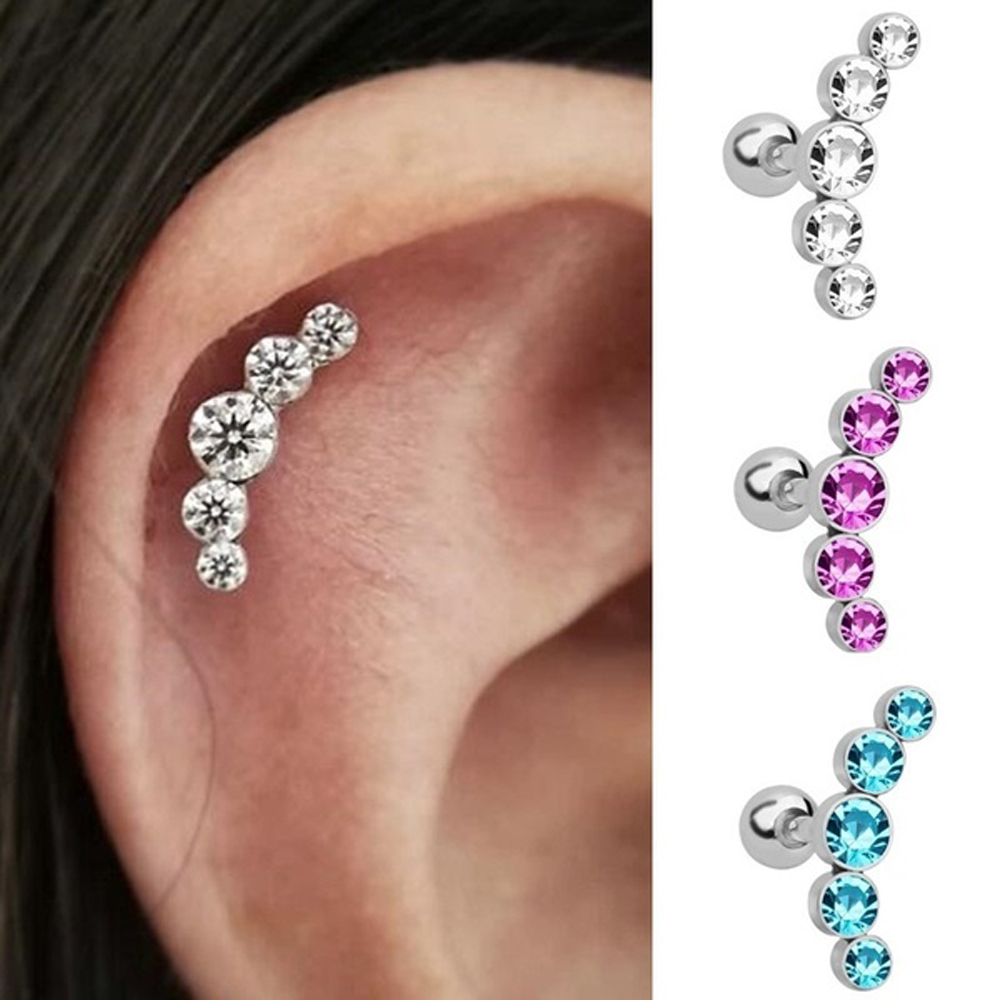 1Pcs Fashion 16G Crystal Gem O - Body Jewelry And Earrings review and price