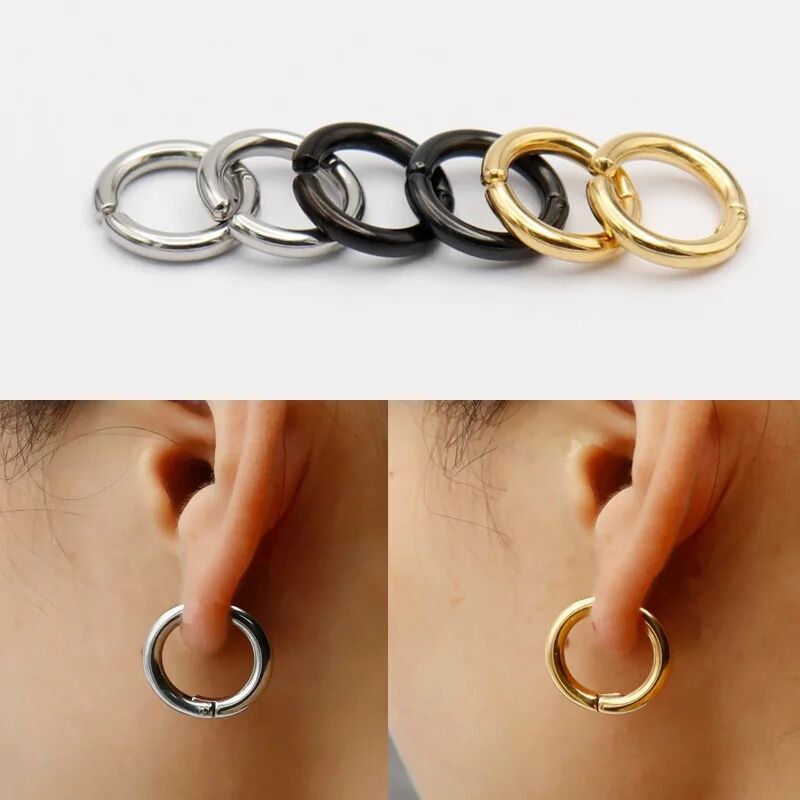 2/6Pcs Fake Huggie Hoop Earrin - Body Jewelry And Earrings review and price