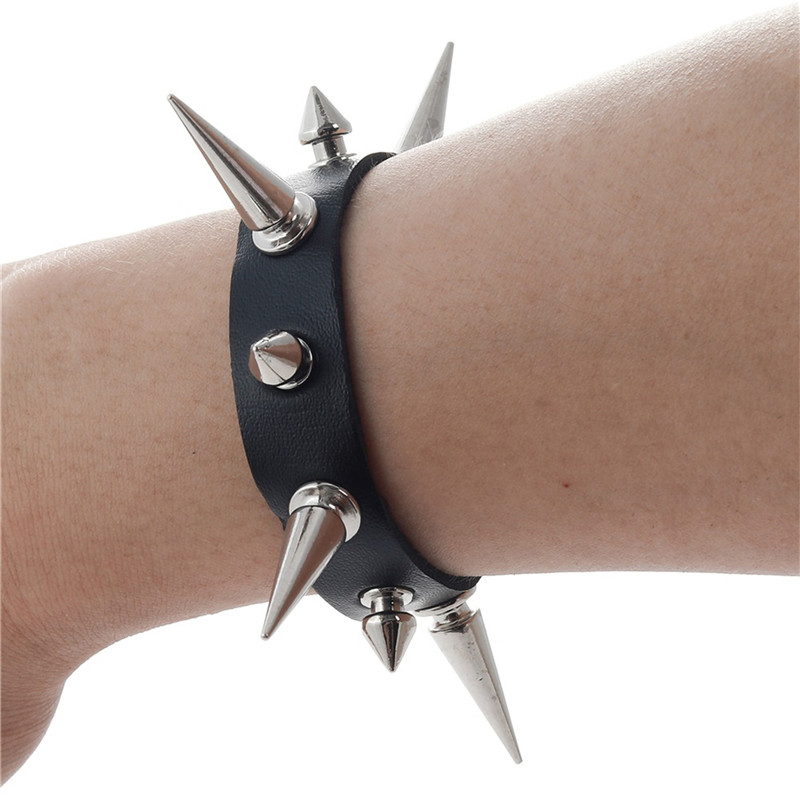 Punk Leather Nail Rivet Collar - Body Jewelry Leg Chain review and price