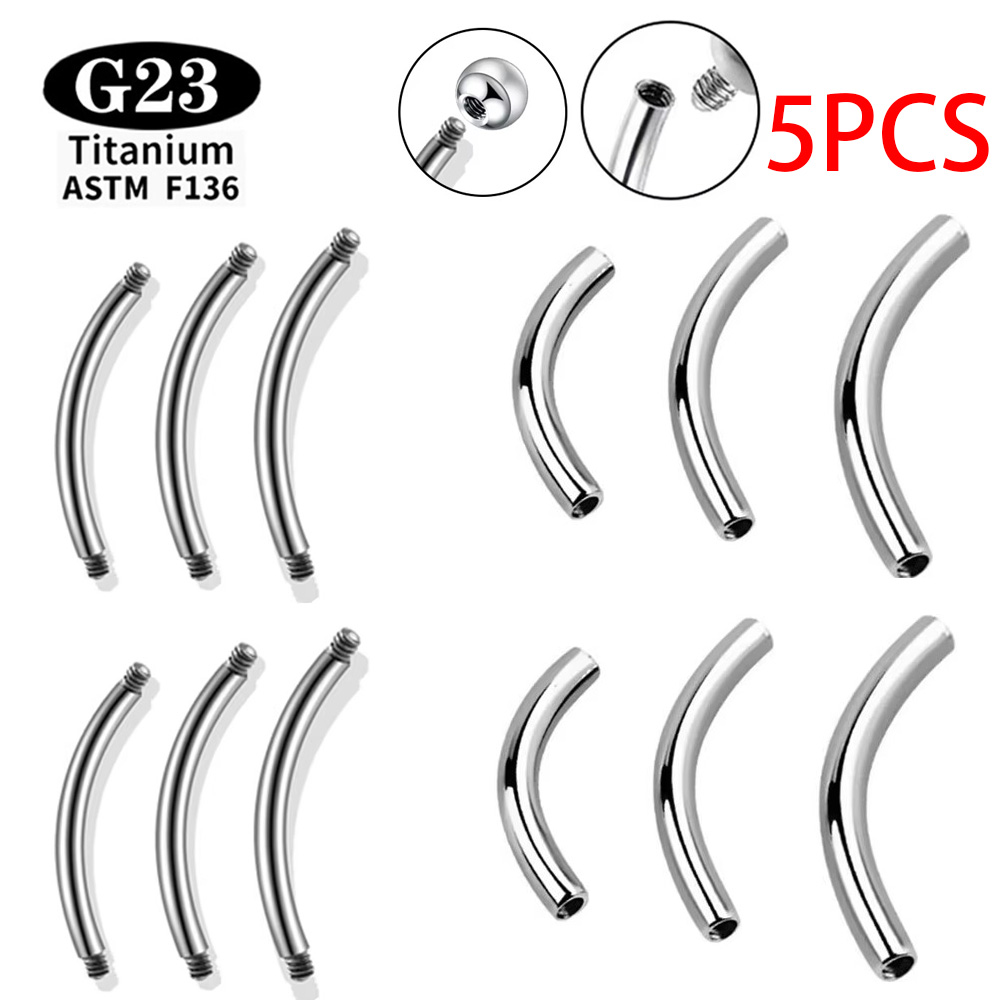 5 Pcs/Lot ASTM F136 Titanium I - Zoor Body Jewelry review and price