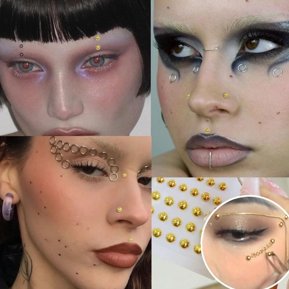 661Pcs Set Face Fake Piercings - Body Jewelry Piercing review and price