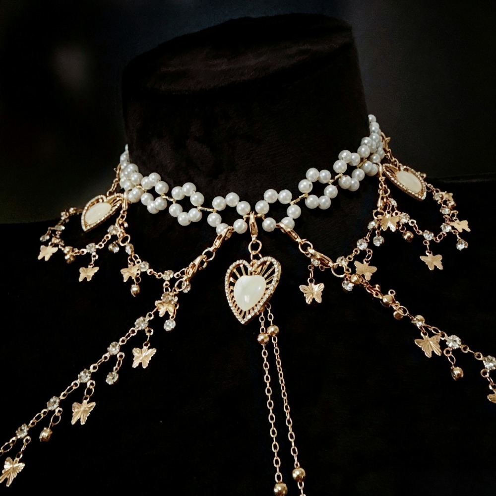Pearl Choker Body Chain Rhines - Body Jewelry Nipple Chain review and price