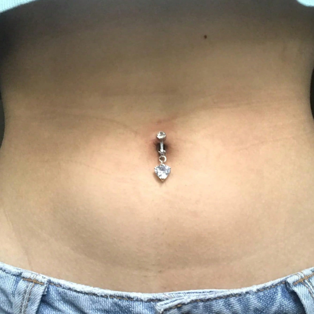 Gold Fake Belly Piercing Cubic - Body Jewelry Piercing review and price