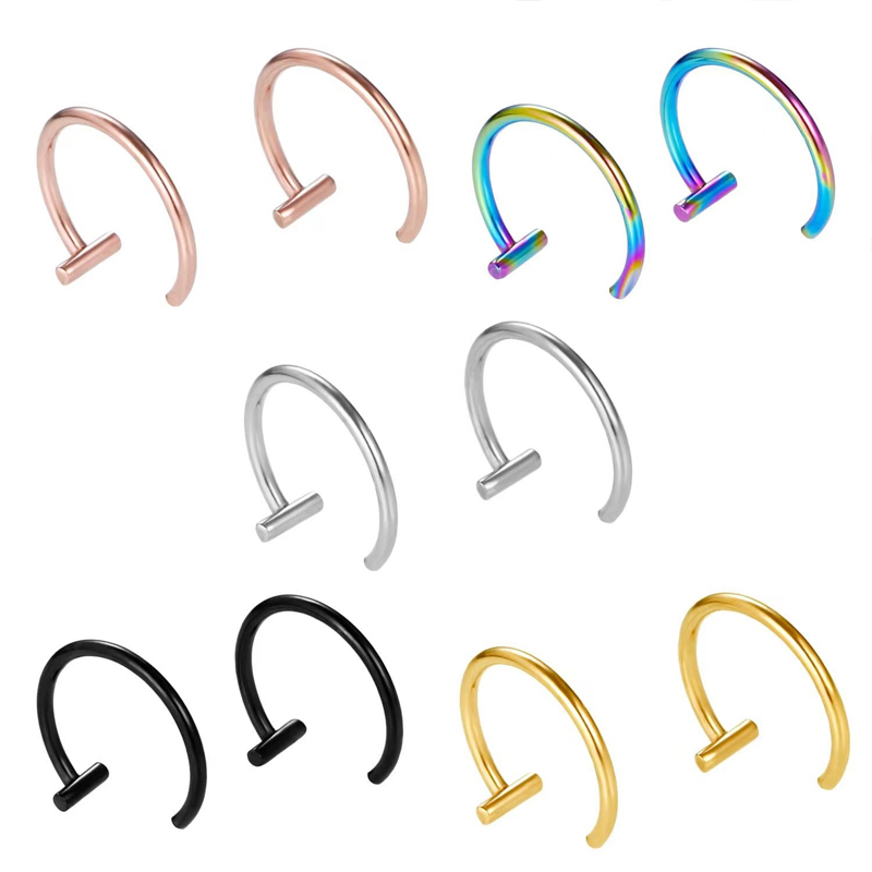 18G Surgical Steel Lip Ring Ha - Body Jewelry And Earrings review and price